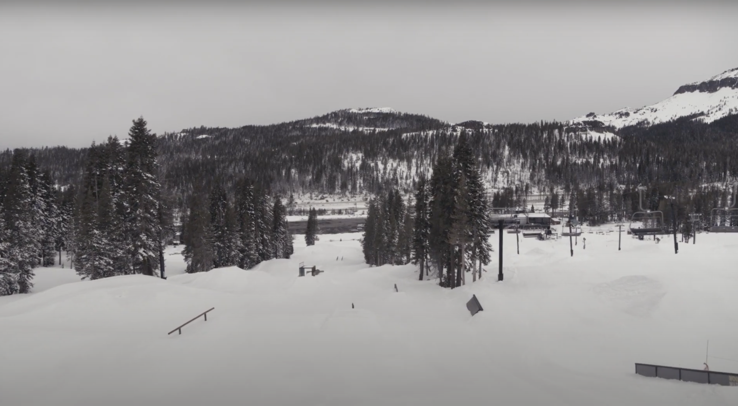 Drone image of terrain park