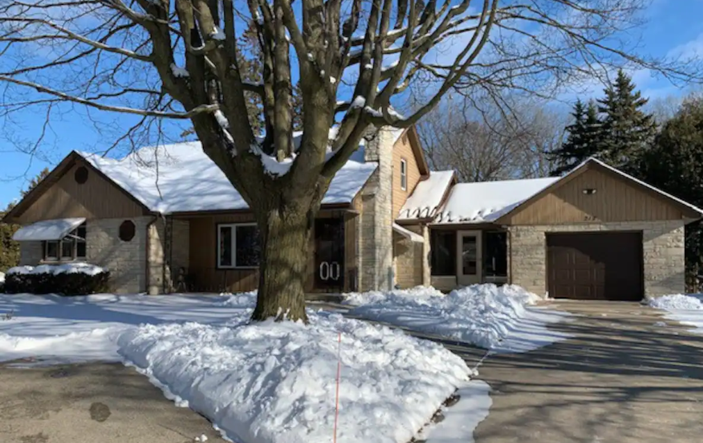 exterior image of front of house during winter