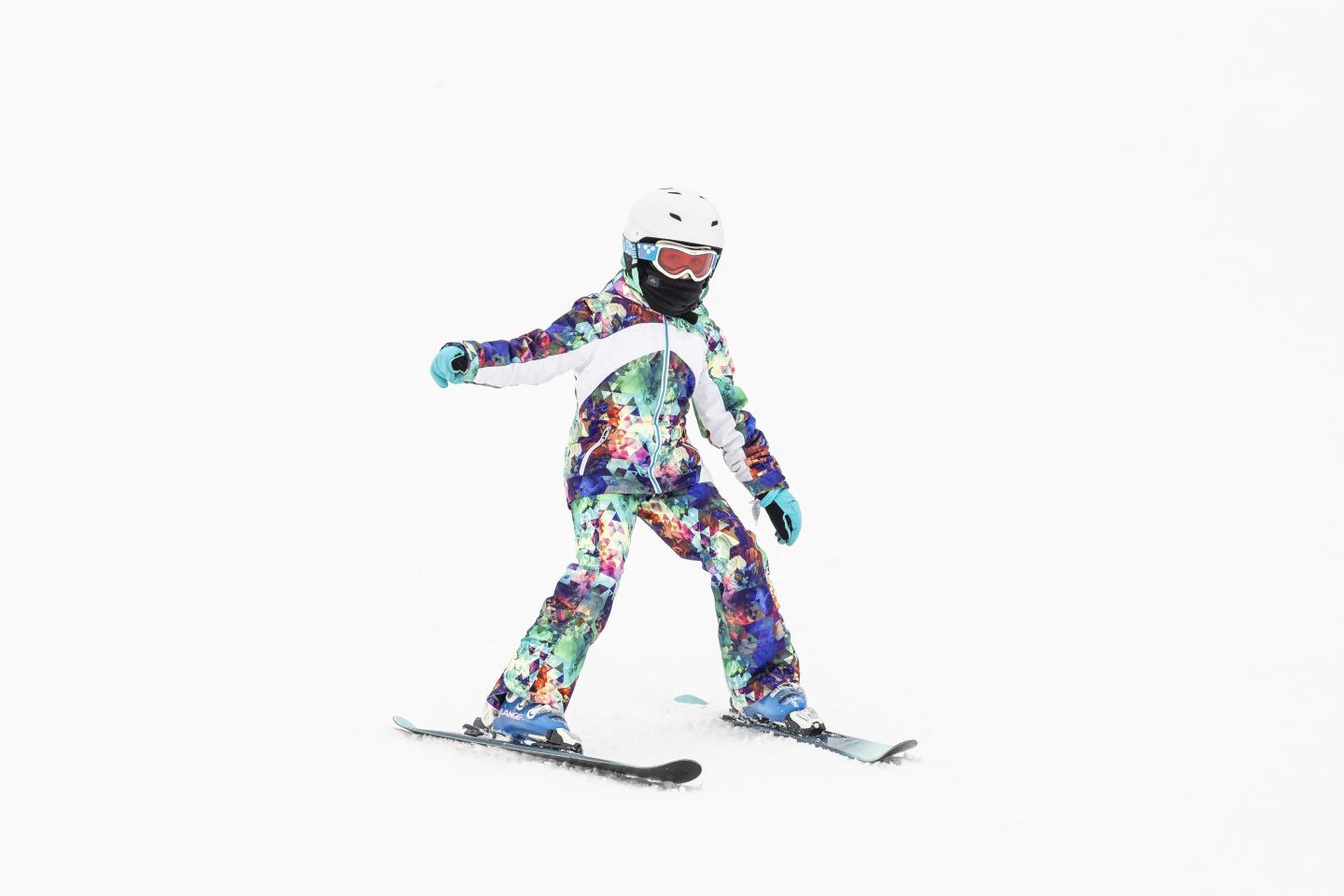child on skis
